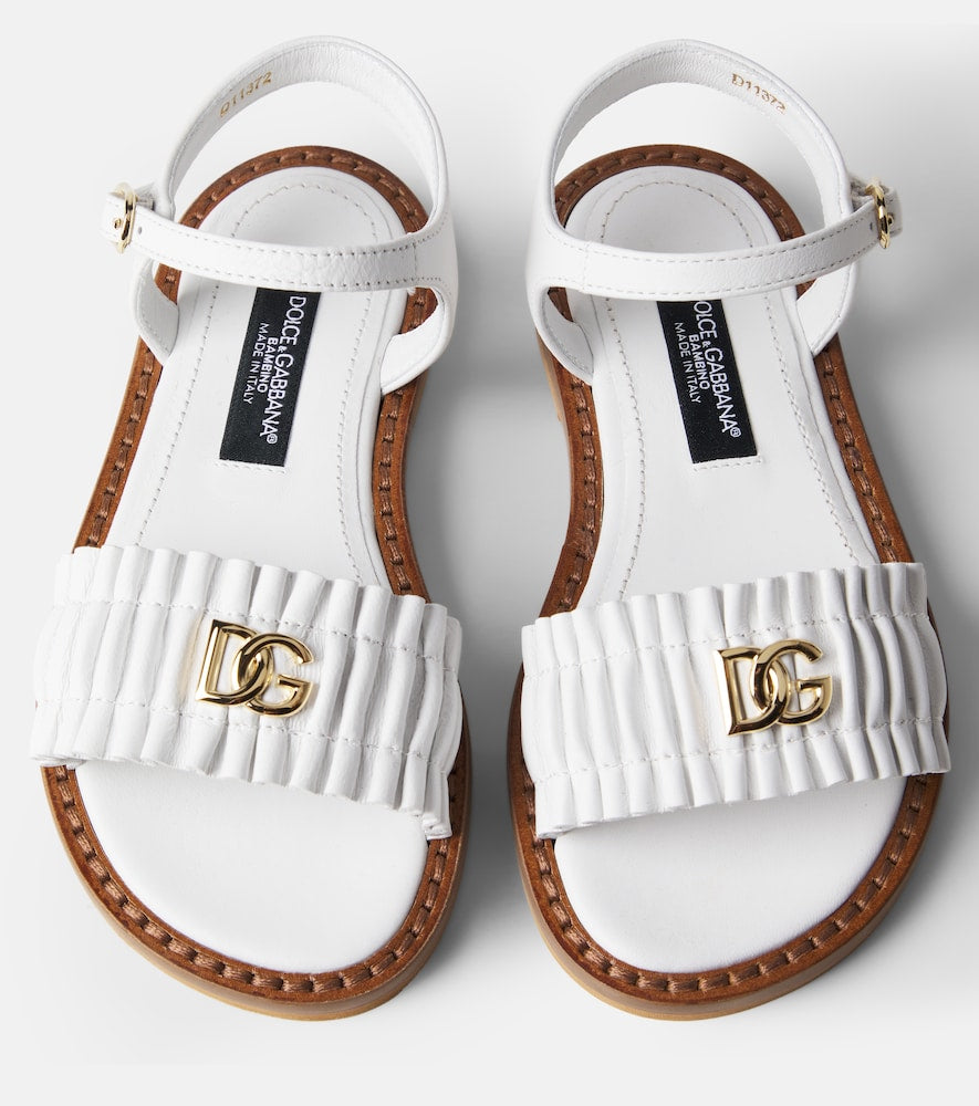 DG ruffled leather sandals