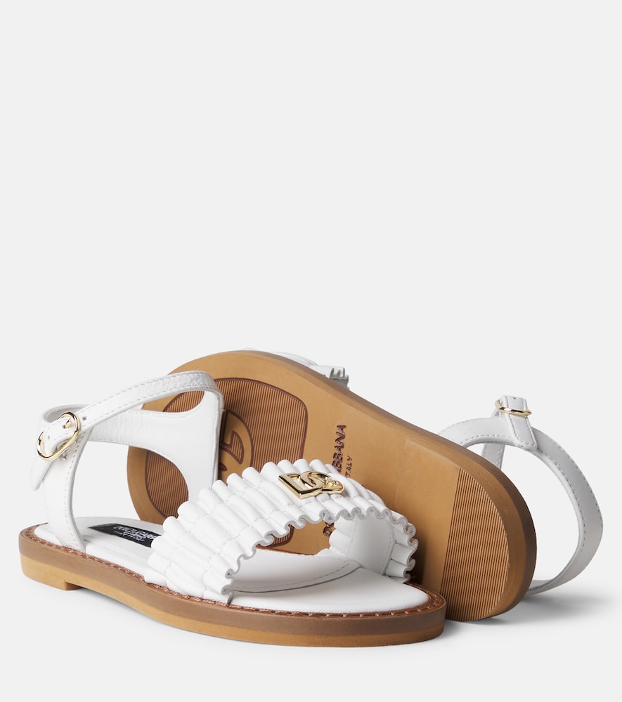 DG ruffled leather sandals