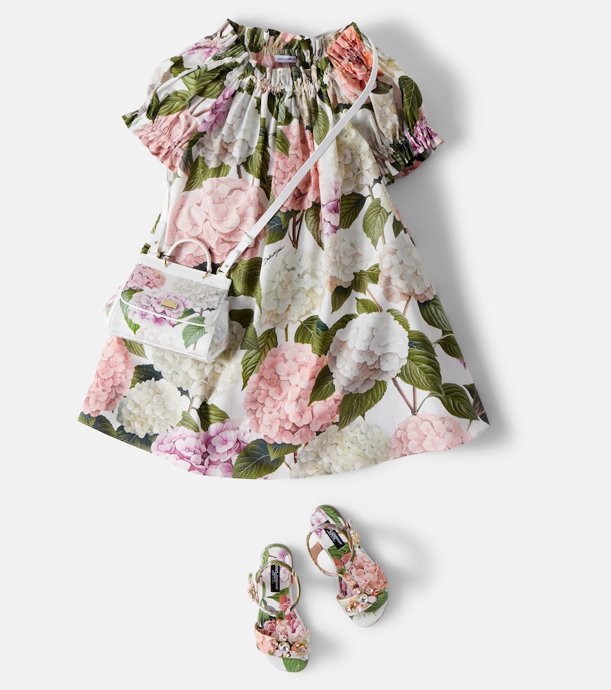Crystal-embellished floral sandals