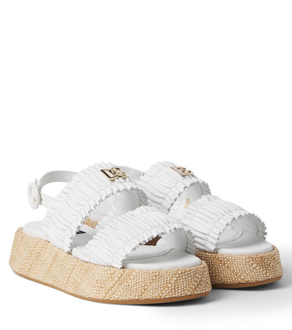 DG ruched leather sandals