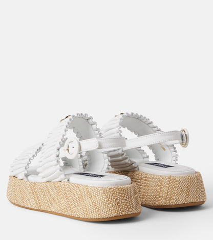DG ruched leather sandals