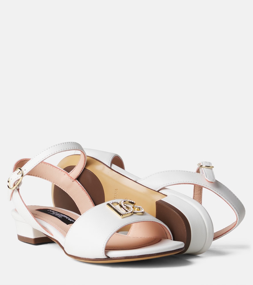 DG embellished leather sandals