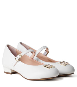 DG embellished leather ballet flats