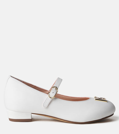 DG embellished leather ballet flats