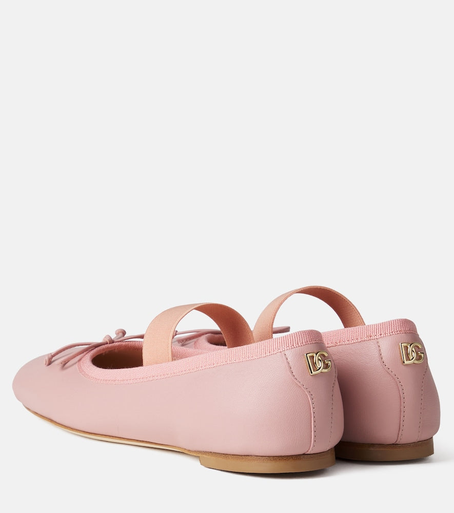 Leather ballet flats