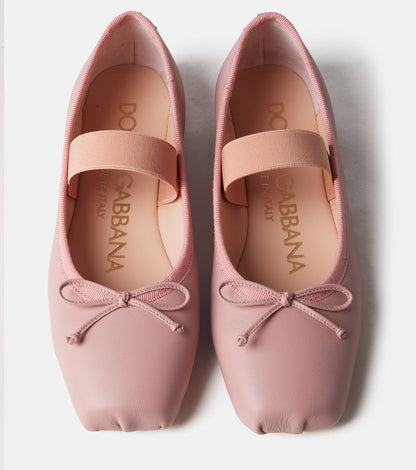 Leather ballet flats