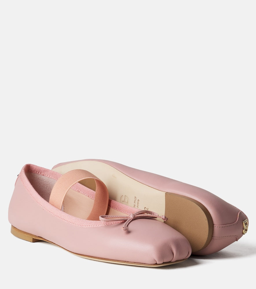 Leather ballet flats