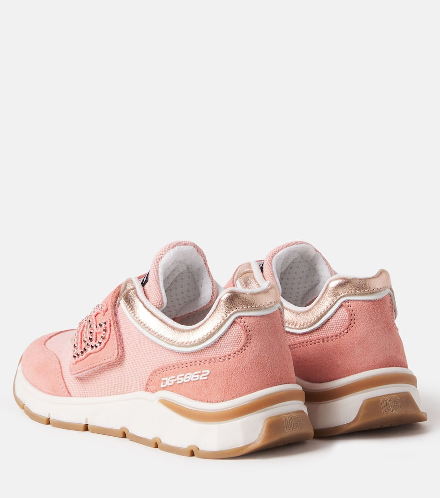 DG suede-trimmed sneakers