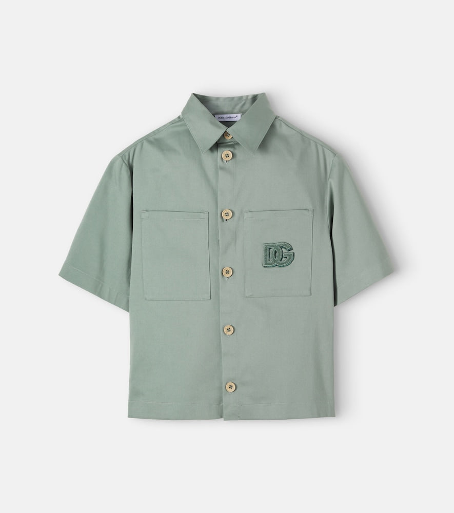 DG cotton-blend bowling shirt