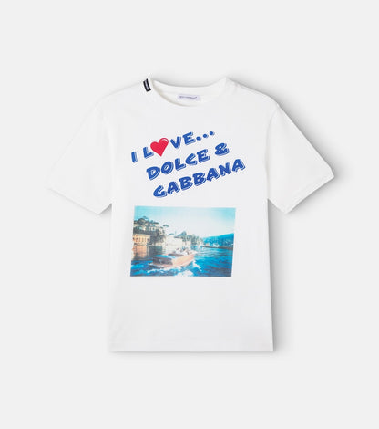 Printed cotton jersey T-shirt