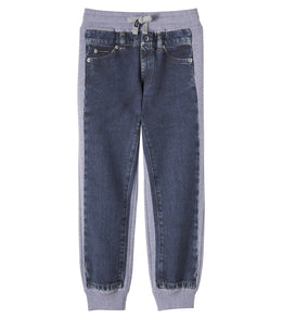Printed cotton fleece sweatpants