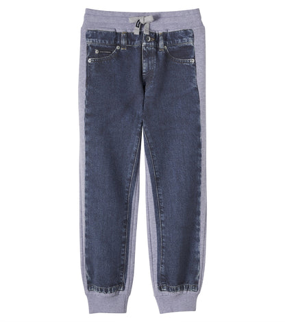 Printed cotton fleece sweatpants