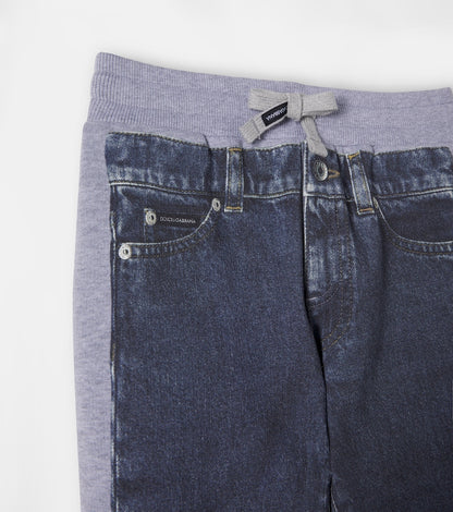 Printed cotton fleece sweatpants