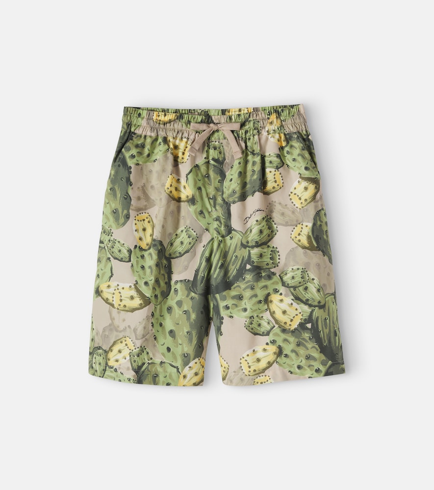 Printed cotton shorts