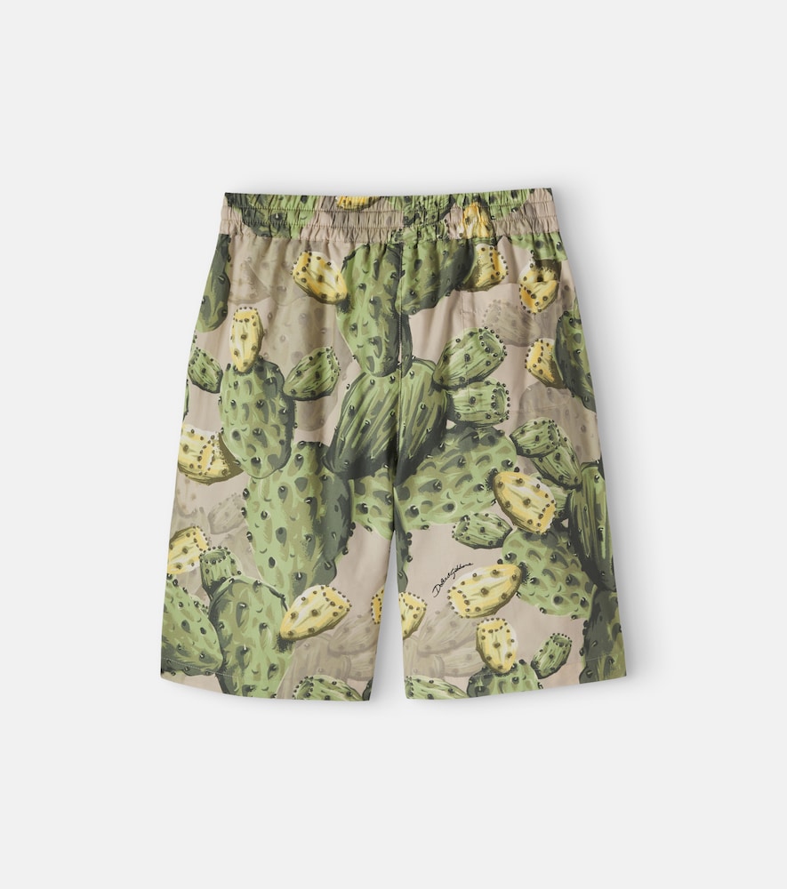 Printed cotton shorts