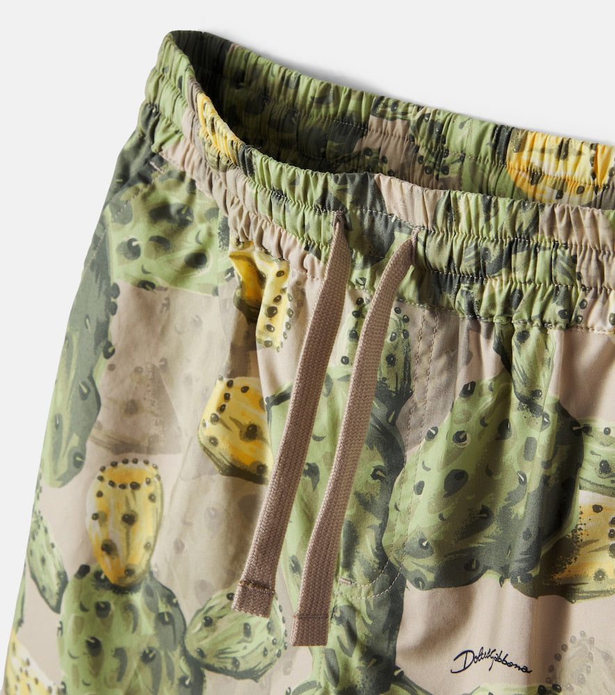 Printed cotton shorts