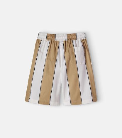 Striped cotton shorts