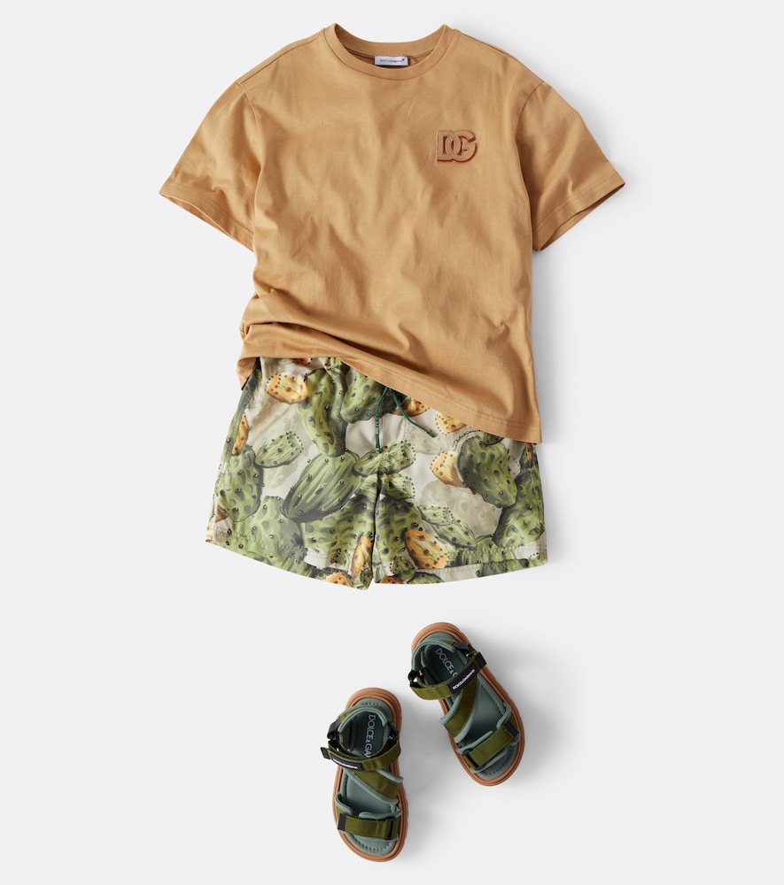 Printed swim trunks