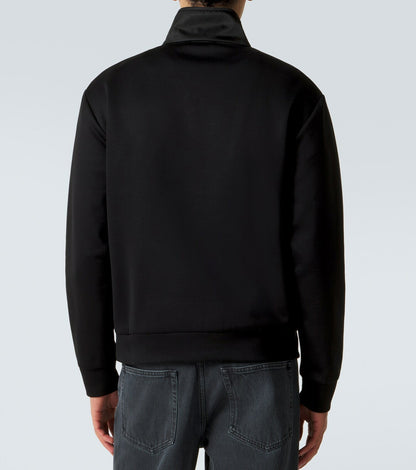 Prada Cotton-blend fleece half-zip sweatshirt