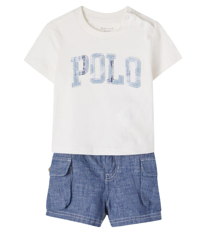Baby logo T-shirt and shorts set