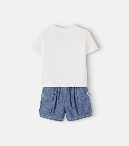 Baby logo T-shirt and shorts set