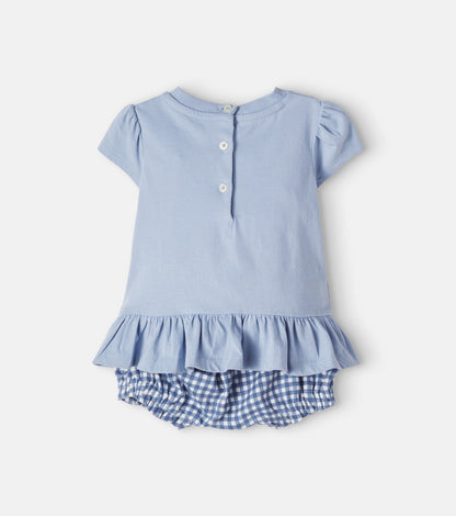 Baby printed T-shirt and bloomers set