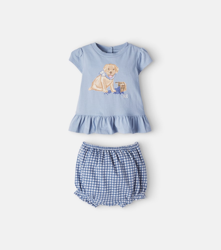 Baby printed T-shirt and bloomers set