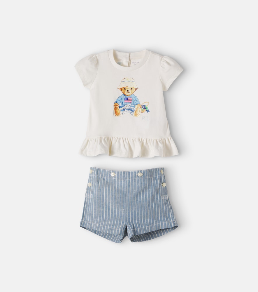 Baby cotton top and shorts set