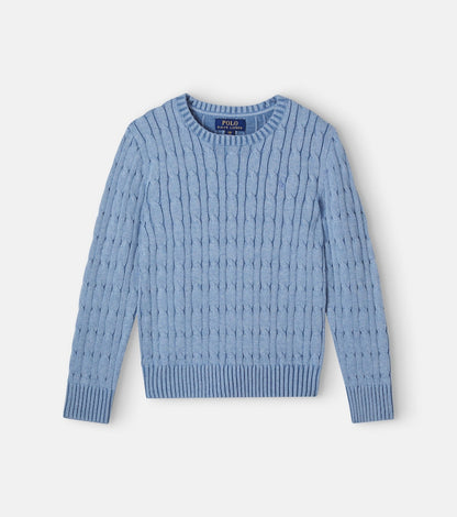 Cable-knit cotton sweater