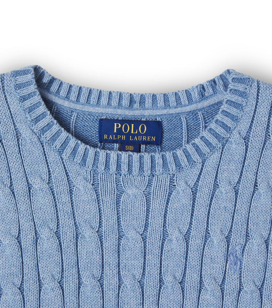 Cable-knit cotton sweater