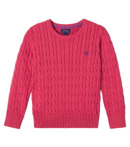 Cable-knit cotton sweater