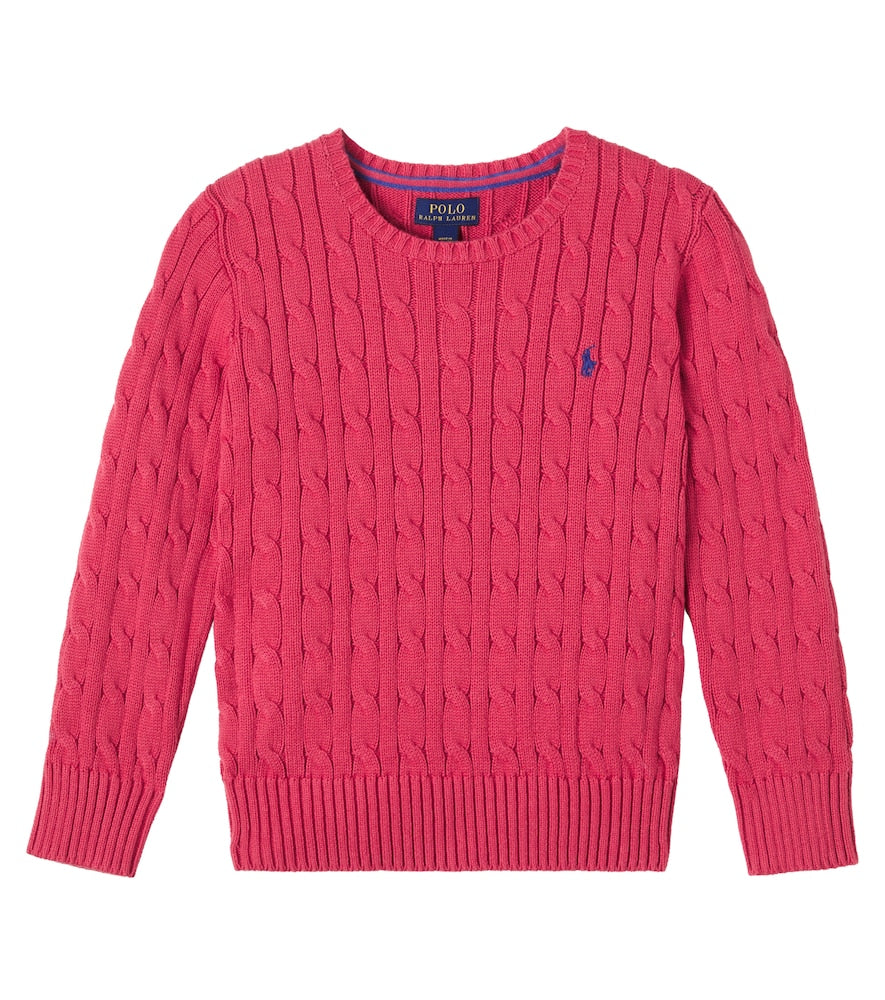 Cable-knit cotton sweater