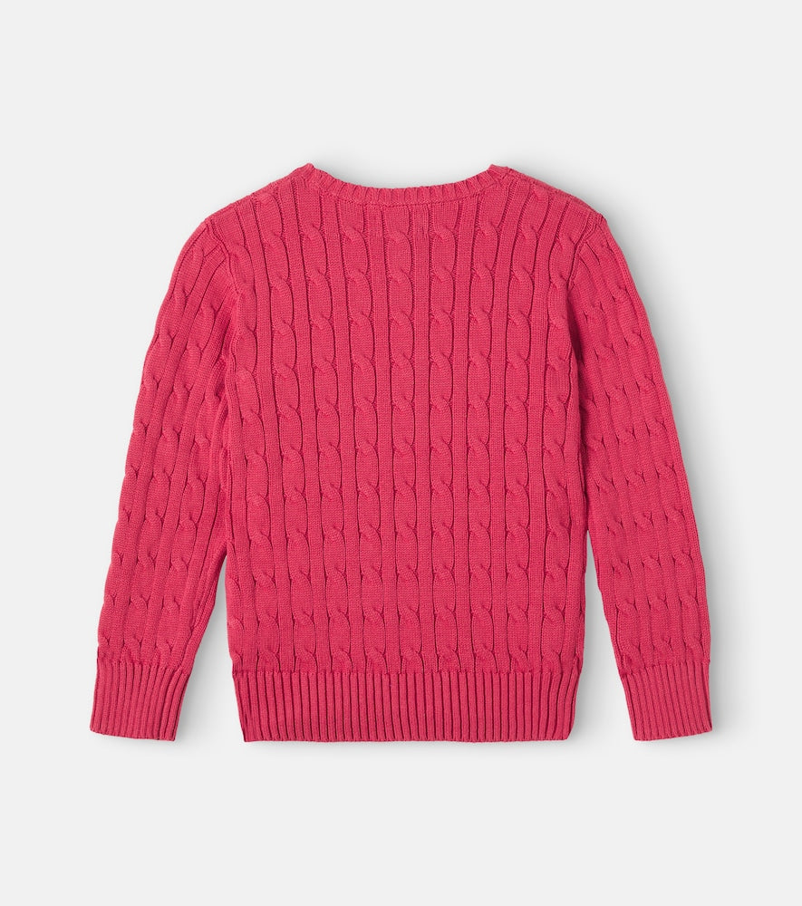 Cable-knit cotton sweater