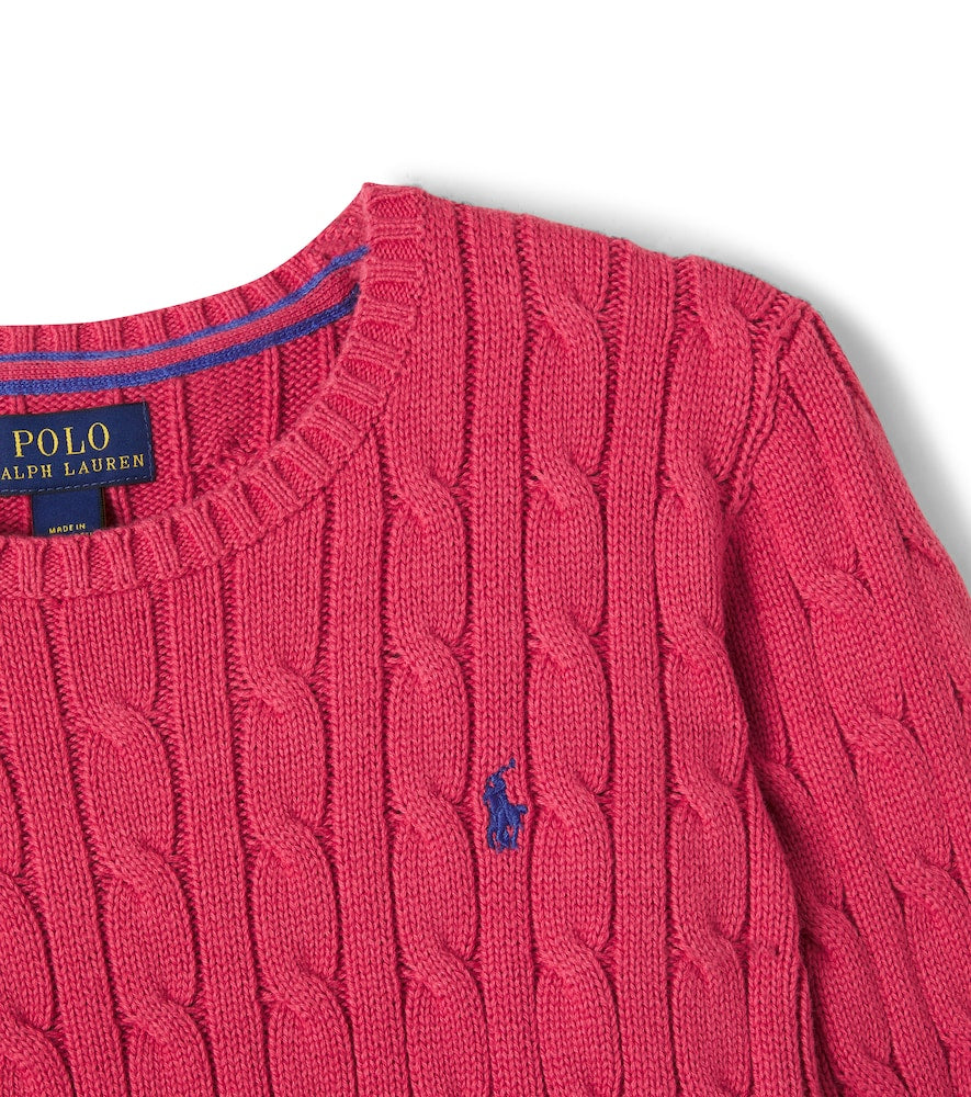 Cable-knit cotton sweater