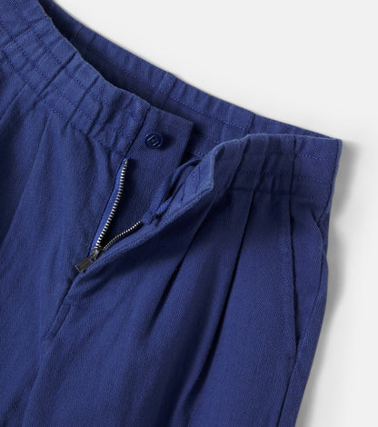 Herringbone cotton straight pants