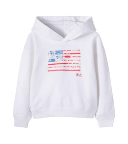 Embroidered cotton terry hoodie