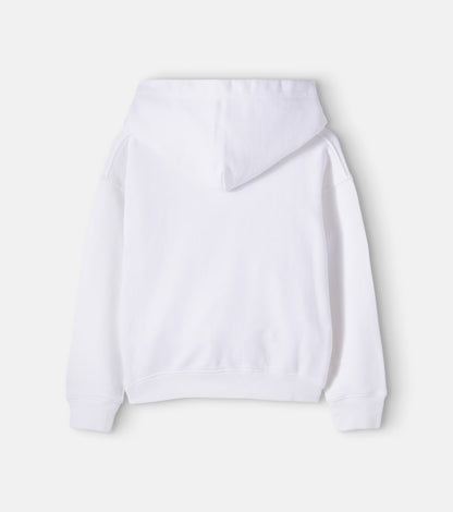 Embroidered cotton terry hoodie