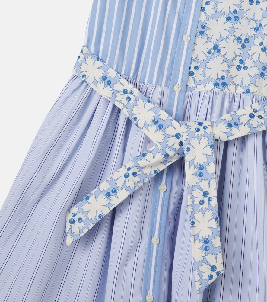 Patchwork cotton poplin dress