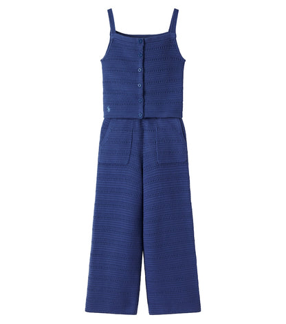 Crochet cotton tank top and pants set