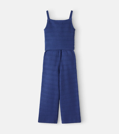 Crochet cotton tank top and pants set