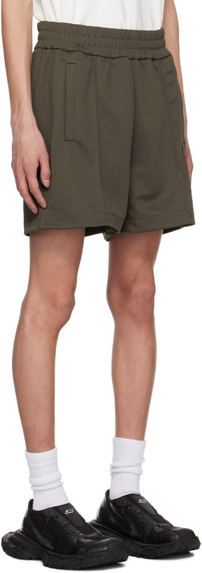Gray Curved Logo Shorts