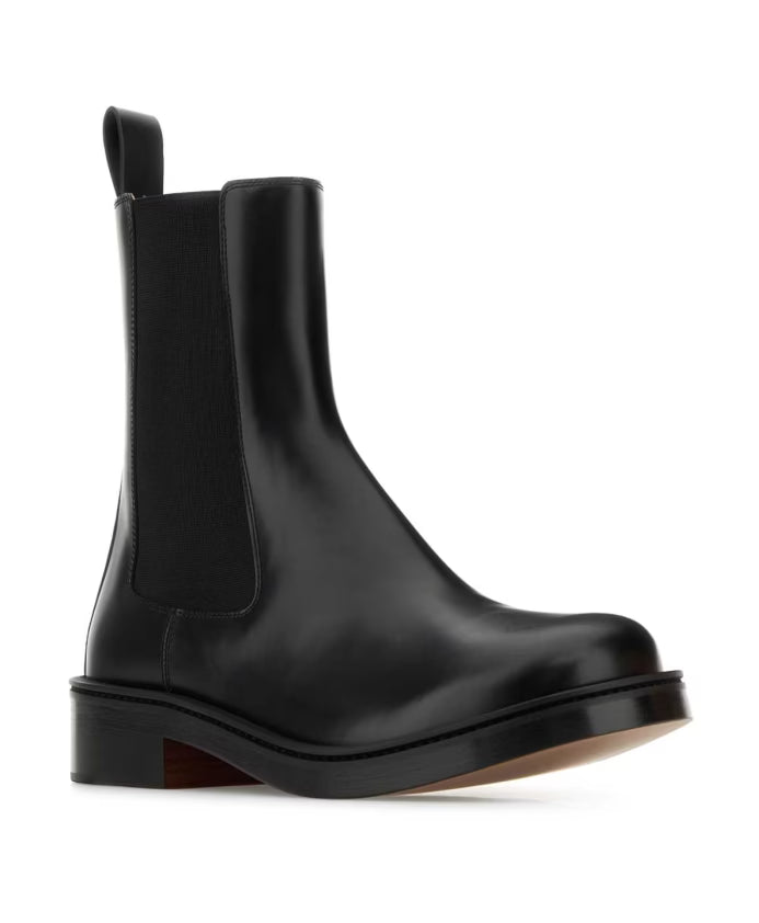 Stylish Black Leather Ankle Boots
