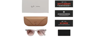 Ray Ban Meta Skyler 'Shiny Chalky Gray' Lenses- Cinnamon Pink