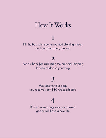 Clothing Recycling Bag