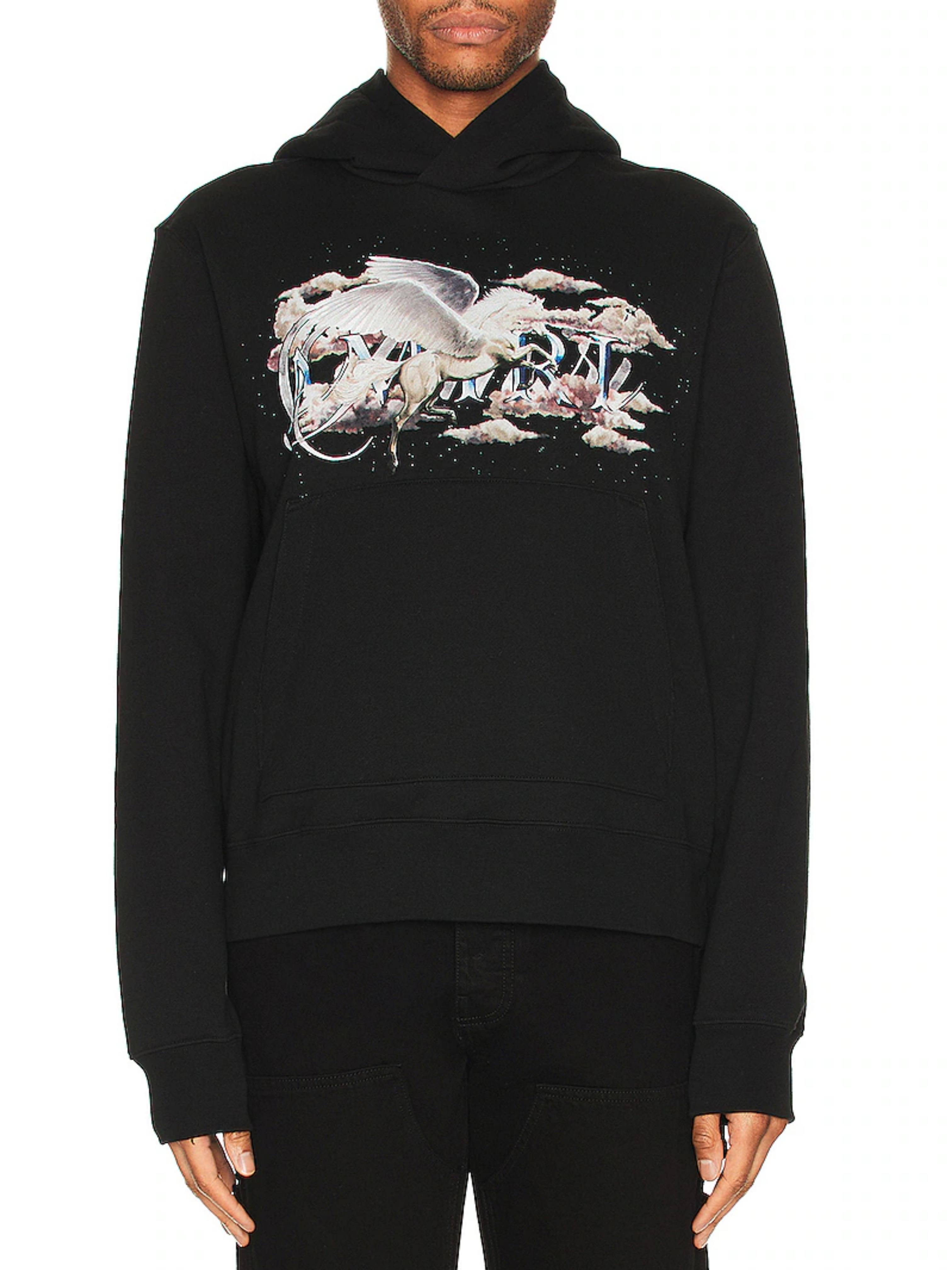 AMIRI PEGASUS SCRIPT HOODIE BLACK