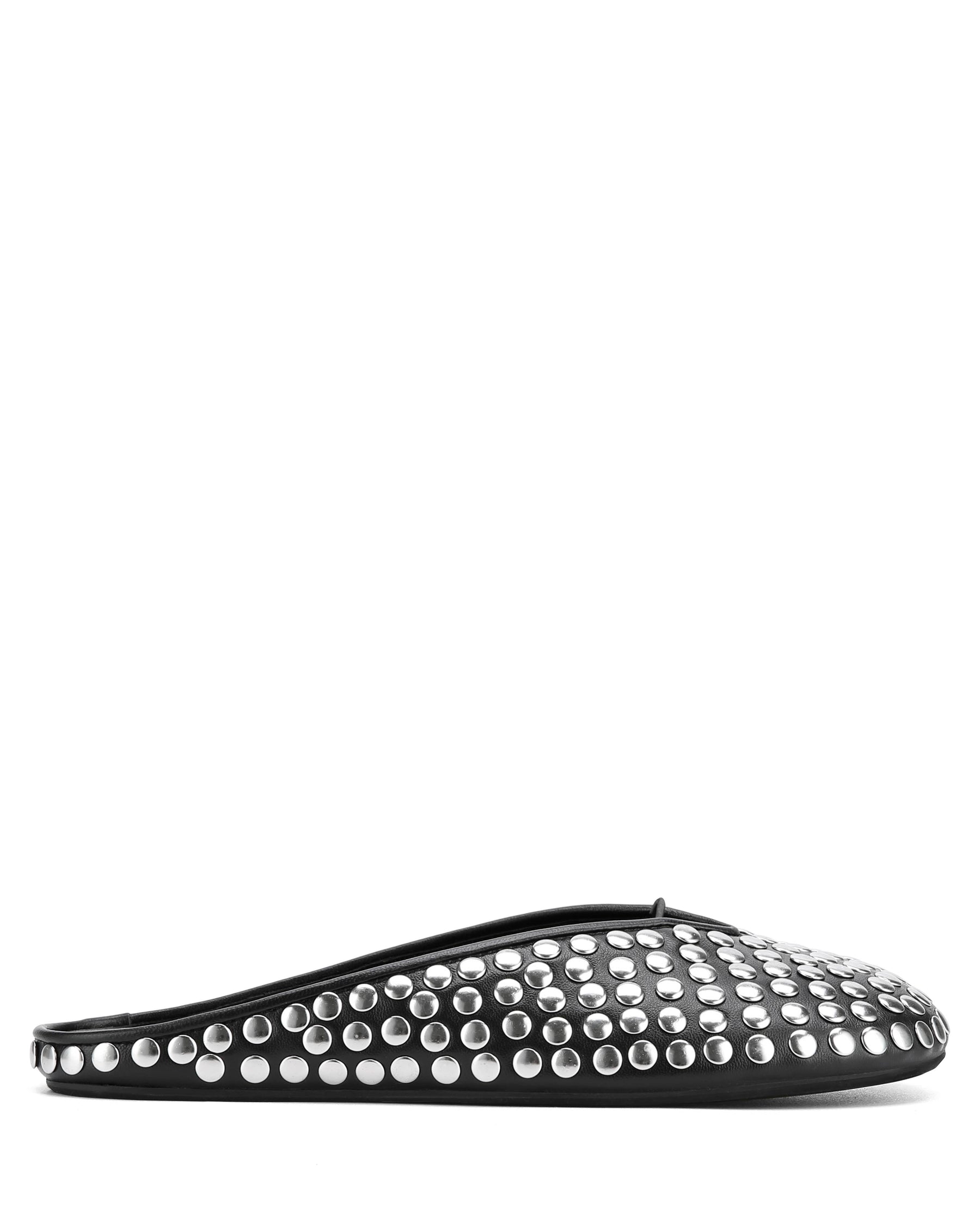 Pippa Black Studded Leather