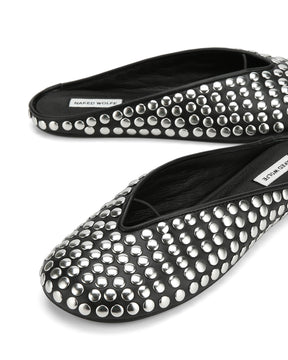 Pippa Black Studded Leather