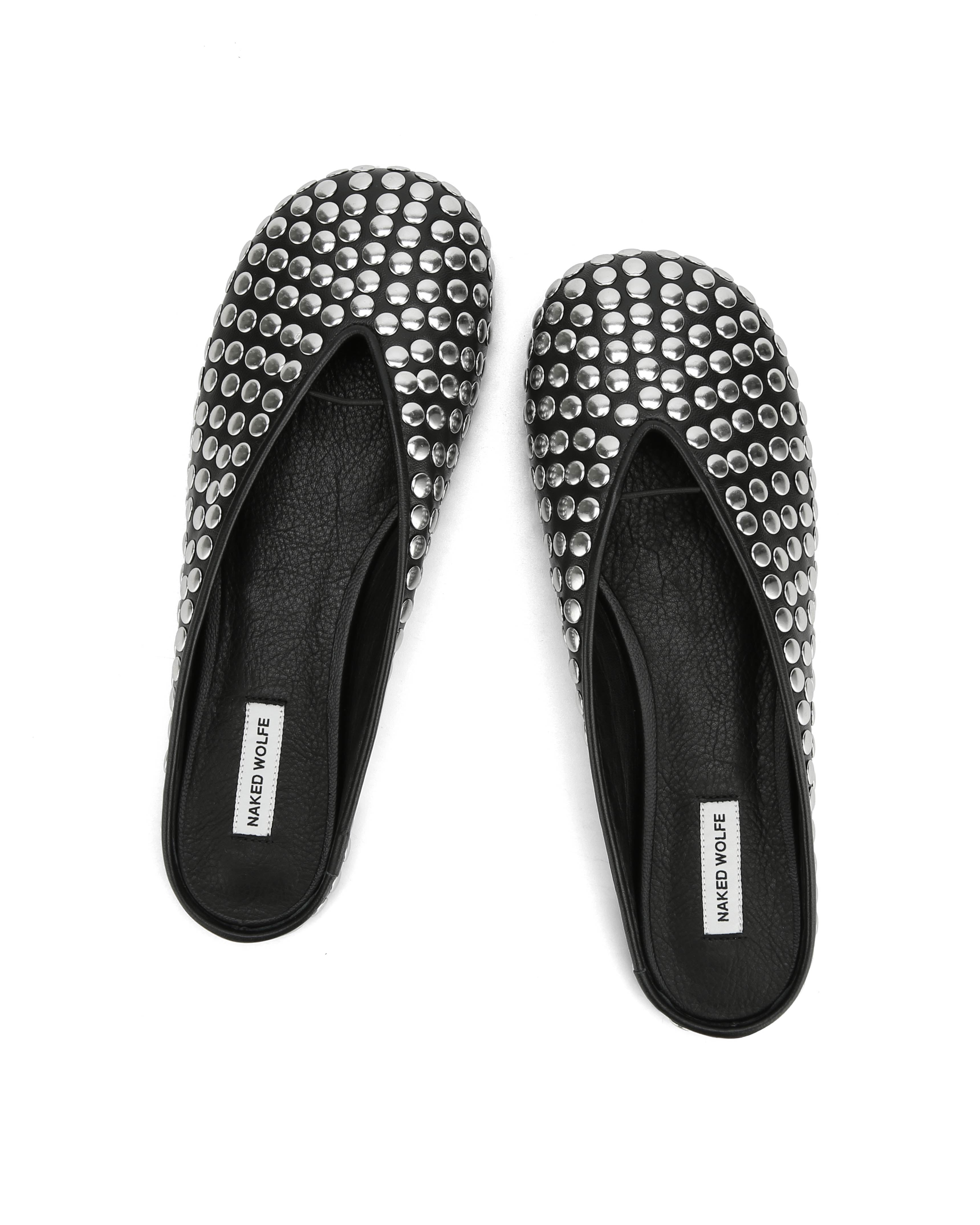 Pippa Black Studded Leather