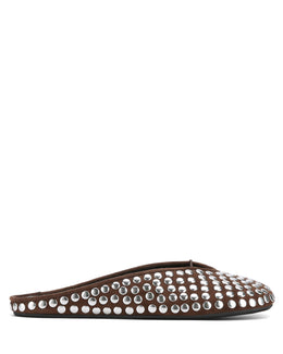 Pippa Brown Studded Suede