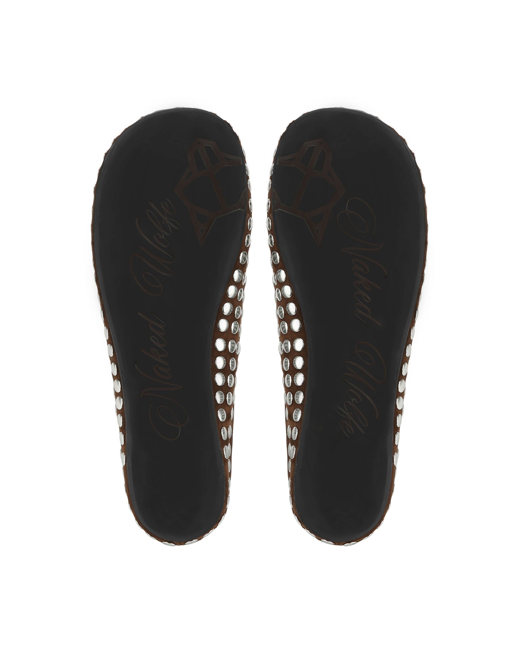 Pippa Brown Studded Suede